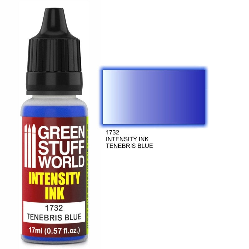 Green Stuff World 1732 Intensity Ink Tenebris Blue Acrylic 17ml Green Stuff World PAINT, BRUSHES & SUPPLIES