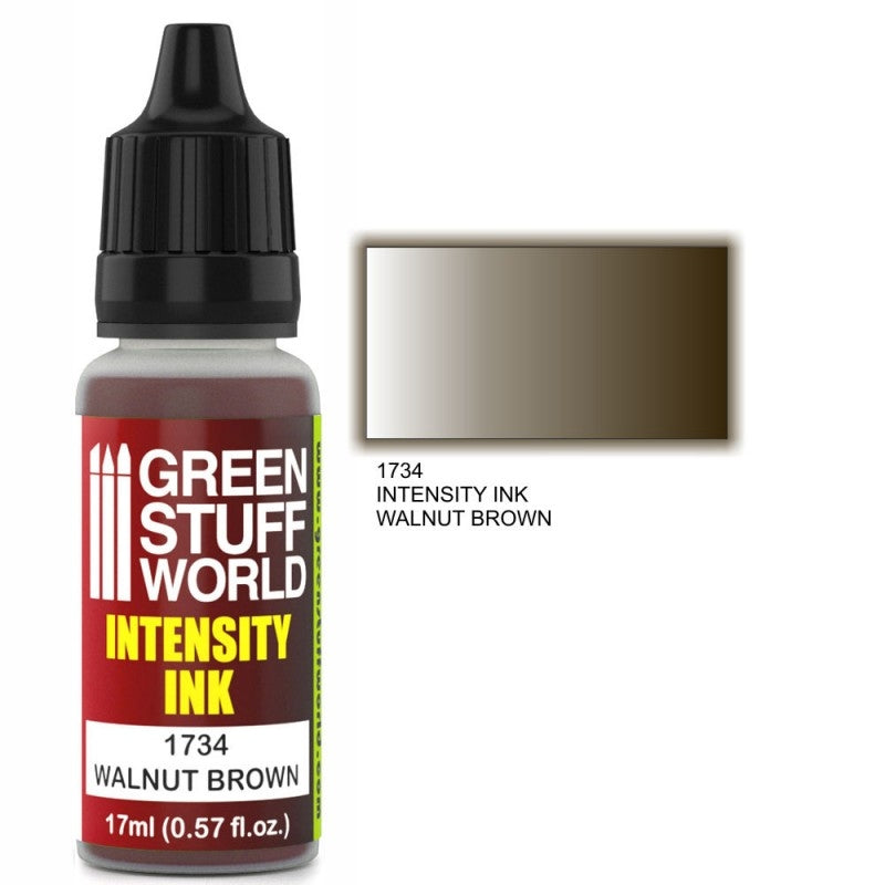 Green Stuff World 1734 Intensity Ink Walnut Brown Acrylic 17ml Green Stuff World PAINT, BRUSHES & SUPPLIES