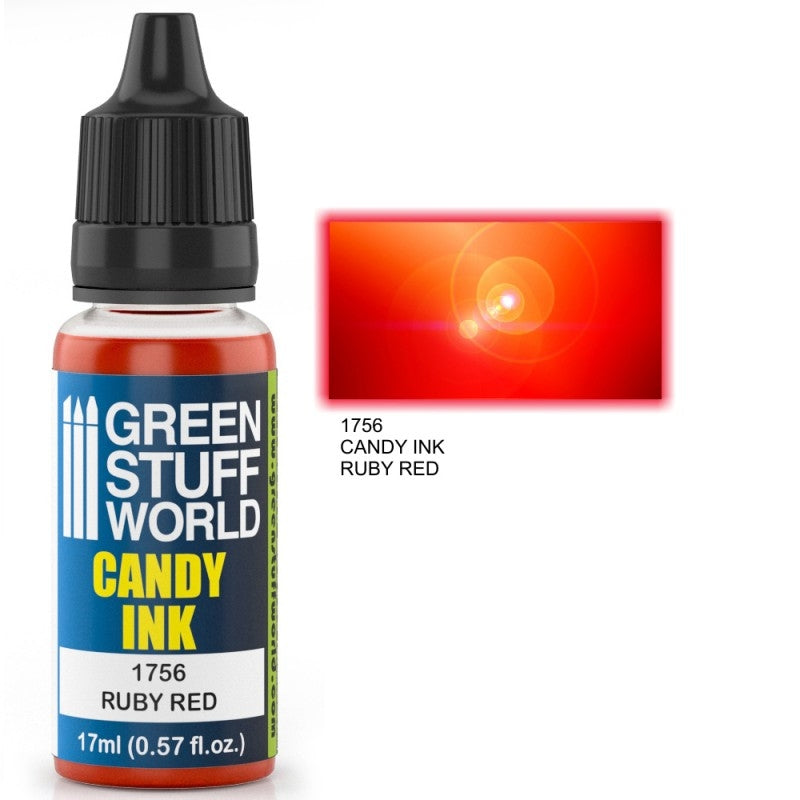 Green Stuff World 1756 Candy Ink Ruby Red Acrylic 17ml Green Stuff World PAINT, BRUSHES & SUPPLIES