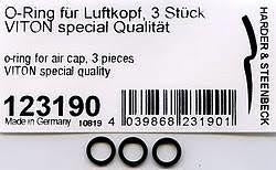 Harder And Steenbeck 123190 O-Ring For Air Cap Unit (3pcs) Harder and Steenbeck AIRBRUSHES & COMPRESSORS