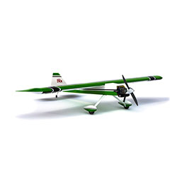 Sleek green Hangar 9 Ultra Stick 30cc ARF model airplane with detailed features.