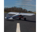 Hangar 9 Cub Crafters XCub 60cc ARF RC Plane on paved runway with trees in the background.