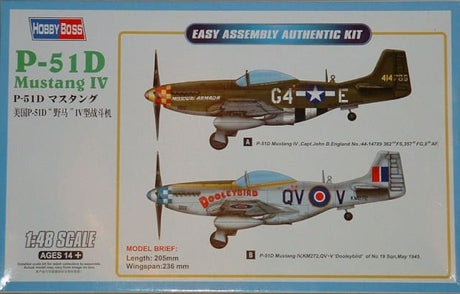 Hobby Boss 1/48 P-51D Mustang Iv Fighter Hobby Boss PLASTIC MODELS