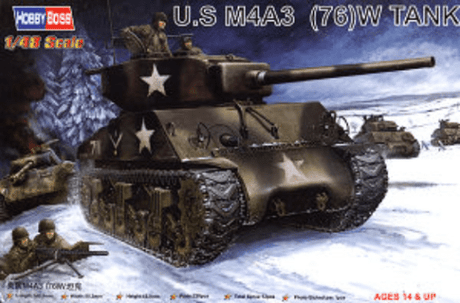 Hobby Boss 1/48 U.S M4A3 (76W) Tank - Hobbytech Toys