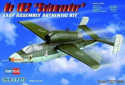 Hobby Boss 1/72 80239 He 162 Salamander Hobby Boss PLASTIC MODELS