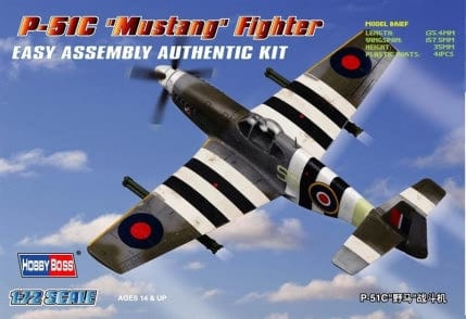 Hobby Boss 1/72 80243 P-51C Mustang Fighter Hobby Boss PLASTIC MODELS