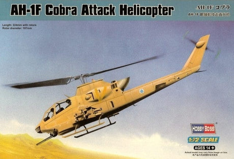 Hobby Boss 1/72 Ah-1F Cobra Attack Helicopter Hobby Boss PLASTIC MODELS
