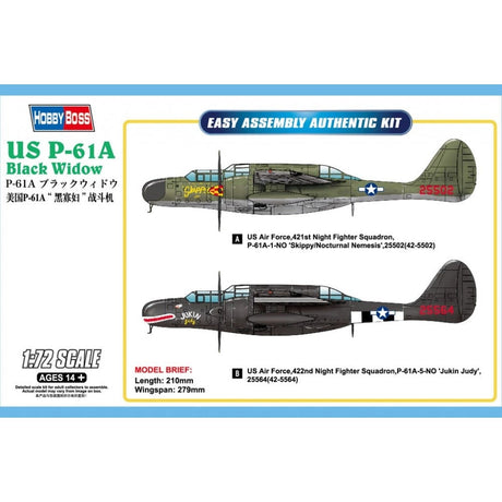Hobby Boss 1/72 P-61A Black Widow Hobby Boss PLASTIC MODELS
