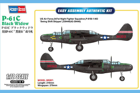 Hobby Boss 1/72 P-61C Black Widow Hobby Boss PLASTIC MODELS