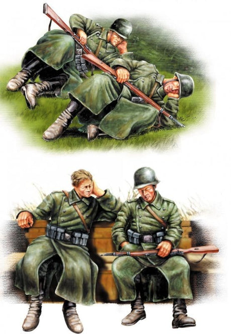 HobbyBoss 1/35 GERMAN INFANTRY-Taking a rest Plastic Model Kit [84420] - Hobbytech Toys