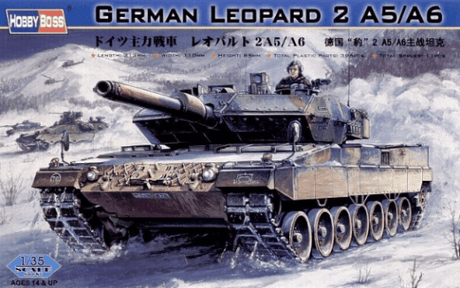 HobbyBoss 1/35 German Leopard 2 A5/A6 tank Plastic Model Kit [82402] - Hobbytech Toys