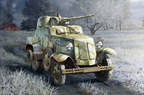 HobbyBoss 1/35 Soviet BA-10 Armor Car Plastic Model Kit [83840] - Hobbytech Toys