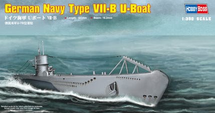 HobbyBoss 1/350 DKM Navy Type VII-B U-Boat Plastic Model Kit [83504] - Hobbytech Toys