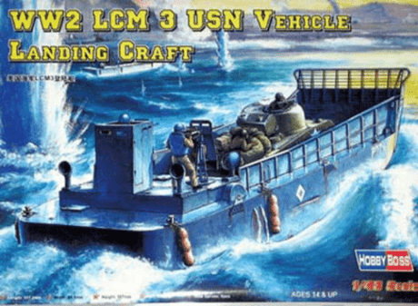 HobbyBoss 1/48 LCM-3 Landing Craft Plastic Model Kit [84817] - Hobbytech Toys