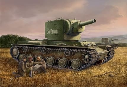 HobbyBoss 1/48 Russian KV-2 Tank Plastic Model Kit [84816] - Hobbytech Toys