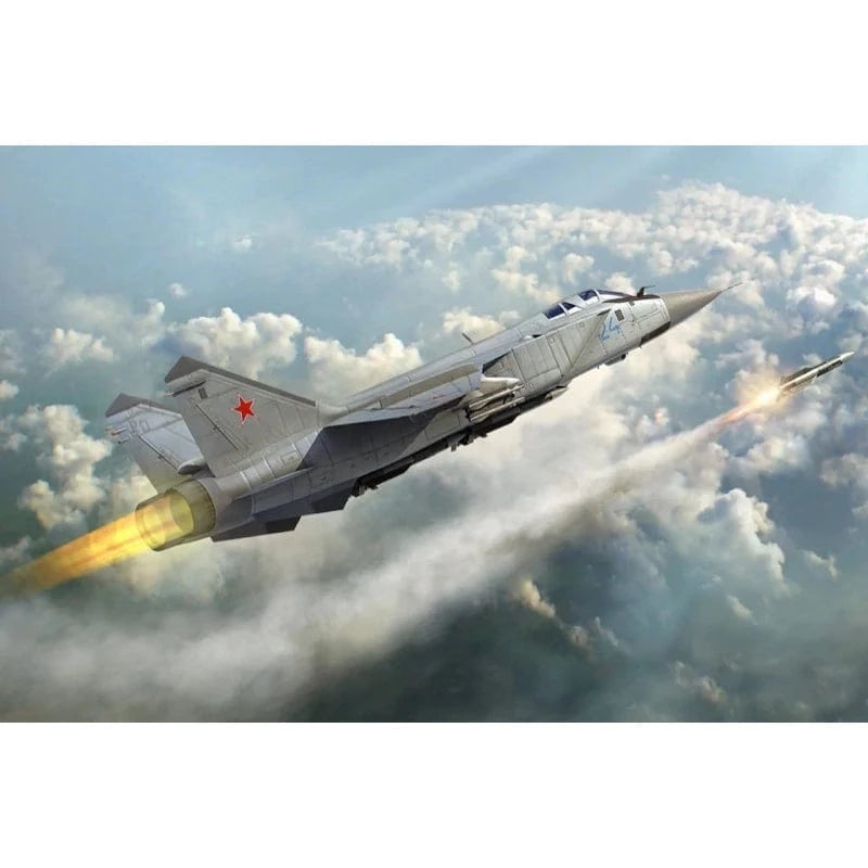 HobbyBoss 1/48 Russian MiG-31 Foxhound Plastic Model Kit [81753] - Hobbytech Toys