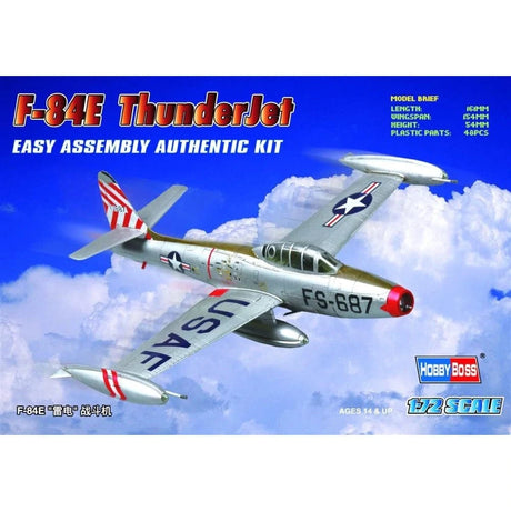 HobbyBoss 1/72 F-84E Thunderjet Plastic Model Kit [80246] - Hobbytech Toys