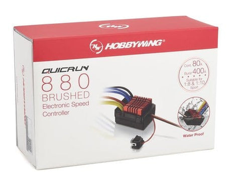 Hobbywing 30120301 1/8 or 1/10 Quicrun 880 Brushed Waterproof ESC Hobbywing RC CARS - PARTS