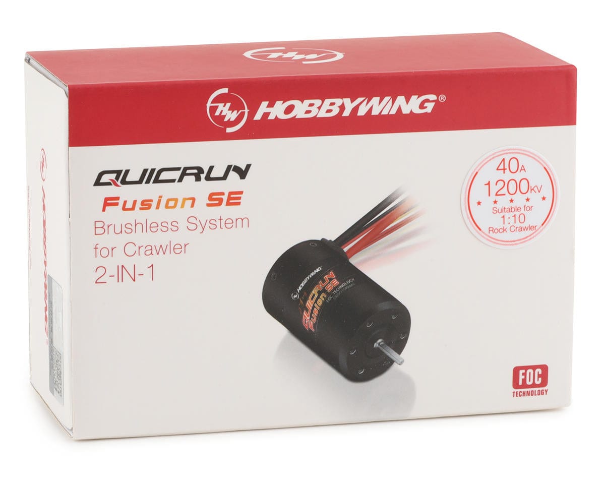 Hobbywing QuicRun Fusion SE 2-in-1 Crawler Brushless ESC & Motor System (1200Kv) (540 Spec) - Hobbytech Toys