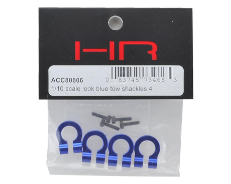 Hot Racing 1/10 Aluminum Tow Shackle D-Rings (Blue) (4) Hot Racing RC CARS - PARTS