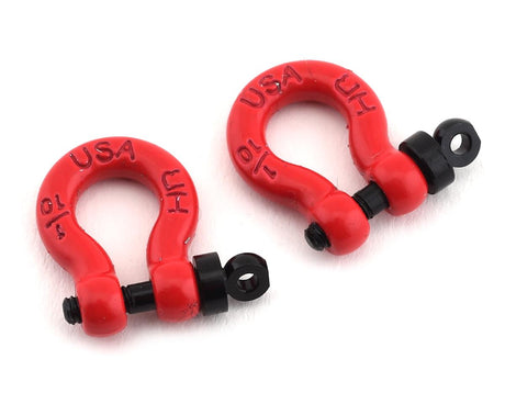 Hot Racing Aluminum 1/10 Scale D-Ring Tow Shackle (Red) (2) Hot Racing RC CARS - PARTS