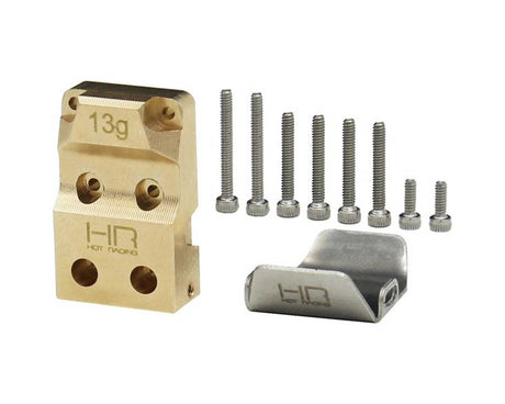 Hot Racing Axial SCX24 Brass Differential Cover w/Stainless Axle Skid Plate Hot Racing RC CARS - PARTS