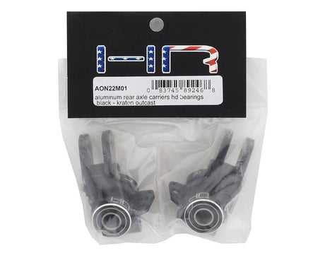 Hot Racing Kraton/Outcast Aluminum HD Bearings Rear Axle Carriers (Black) (2) Hot Racing RC CARS - PARTS