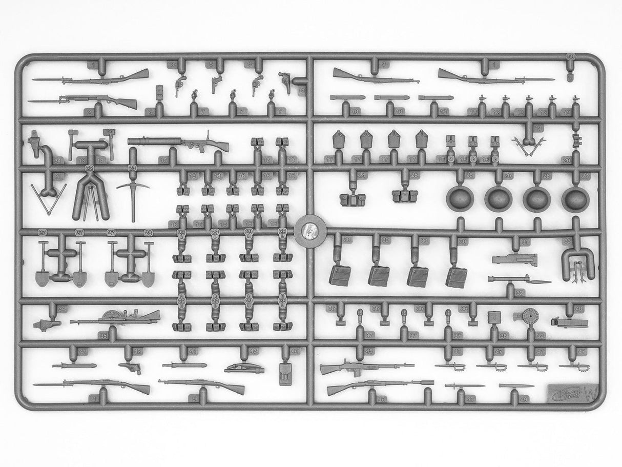 ICM 1/35 US Infantry in Gas Masks (1918)(4) ICM PLASTIC MODELS