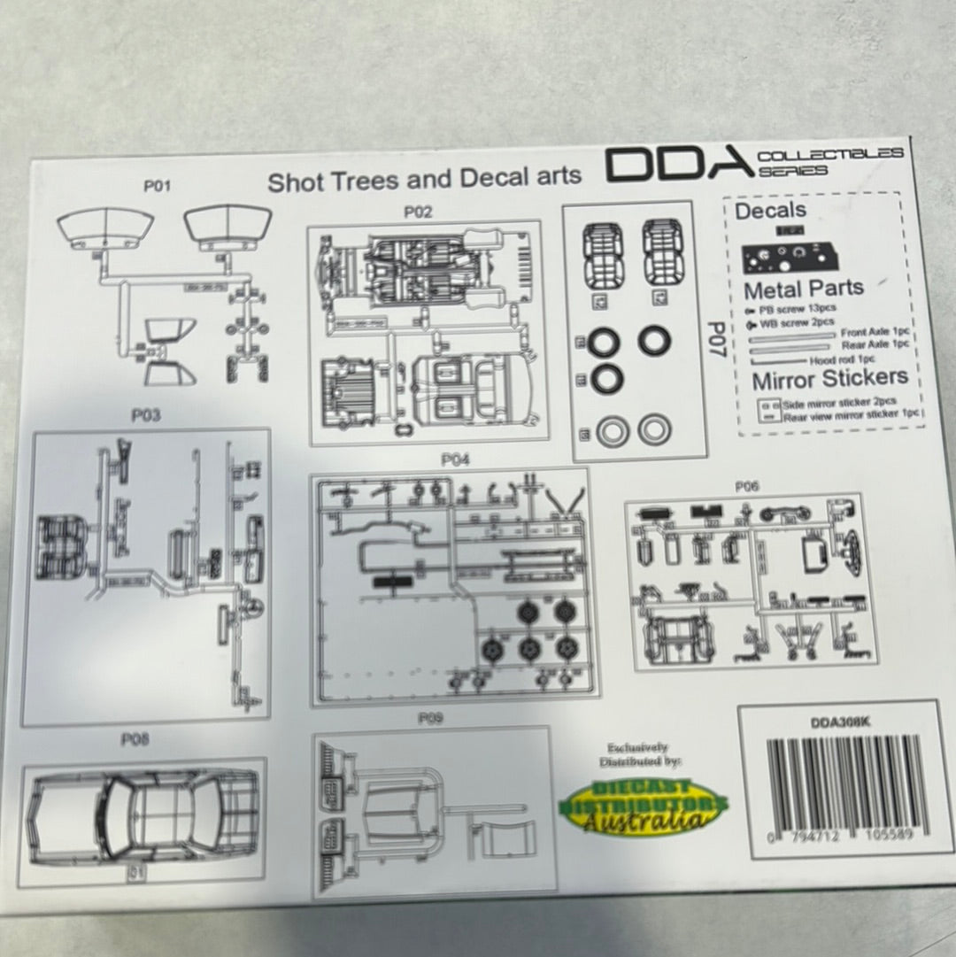 DDA 308K 1/24 Holden HQ Slammed Plastic Model Kit - Hobbytech Toys