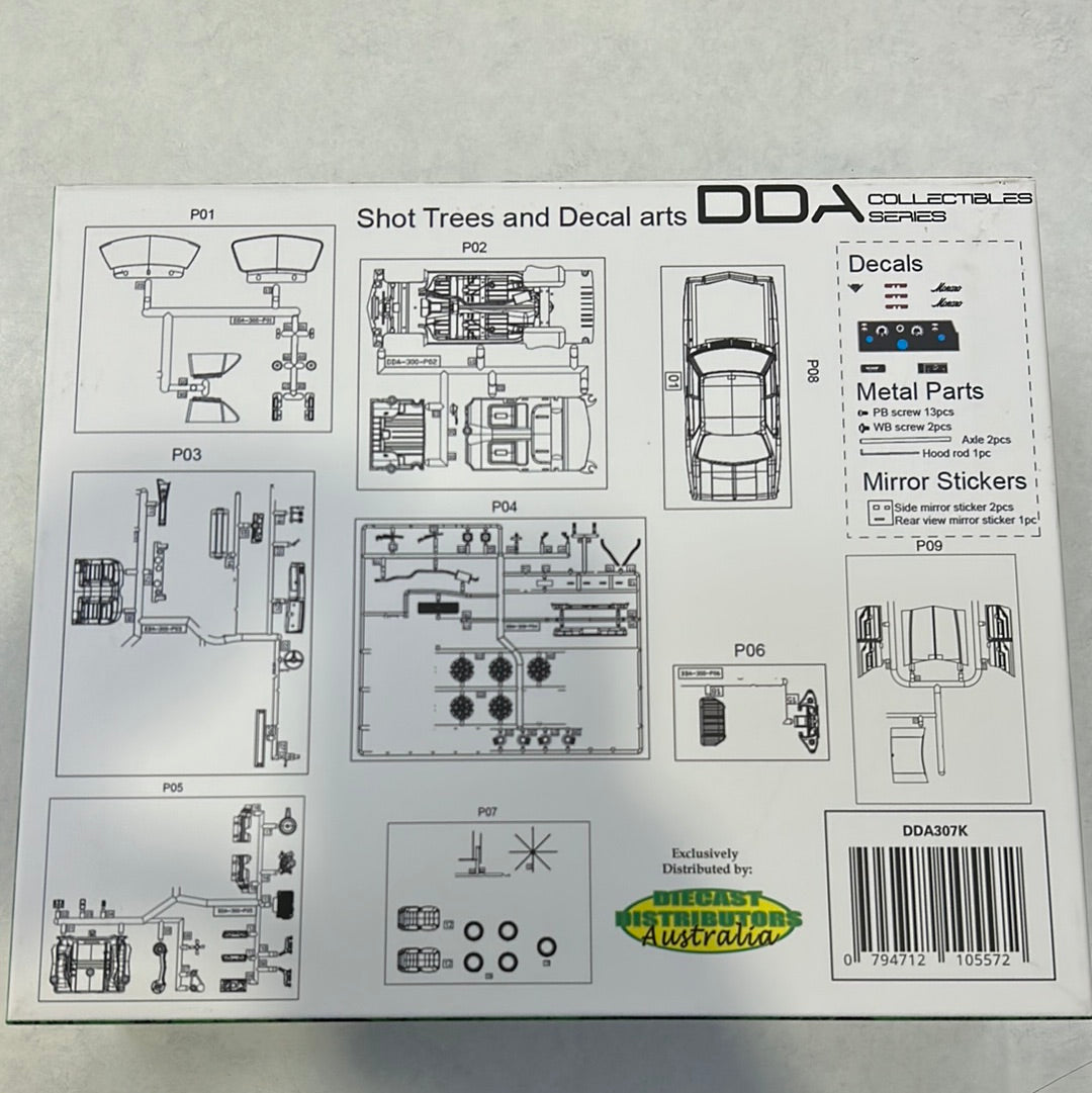 DDA 307K 1/24 Holden HQ GTS Monaro Plastic Model Kit - Hobbytech Toys