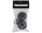 Incision KMC XD229 Machete 1.9 Plastic Beadlock Wheels (2) (Black Chrome) Incision RC CARS - PARTS