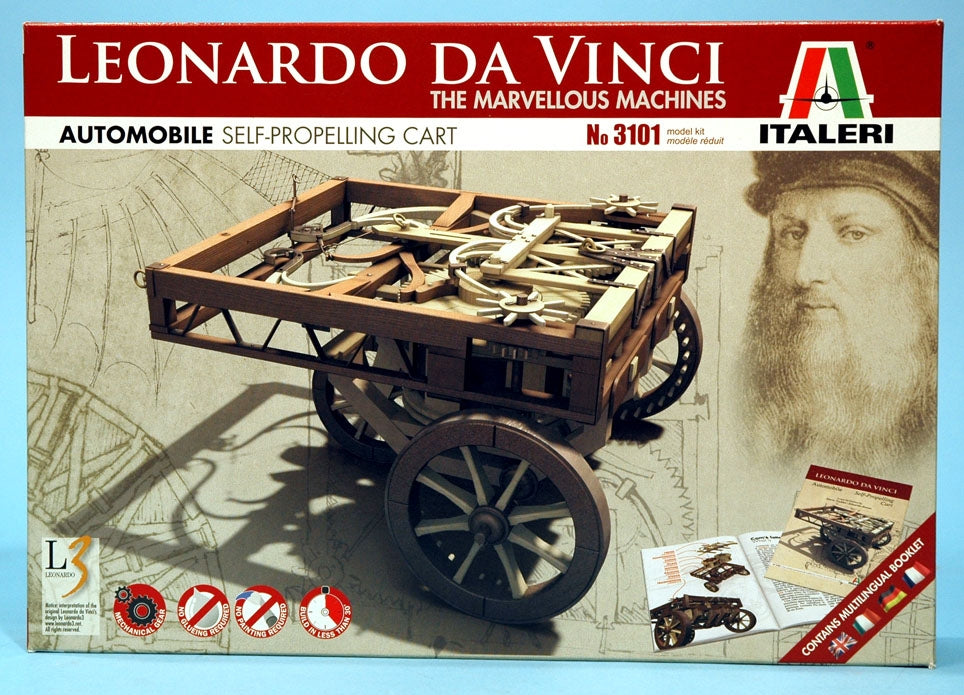 Italeri Leonardo Da Vinci Self Propelling Cart Plastic Model Kit Italeri PLASTIC MODELS