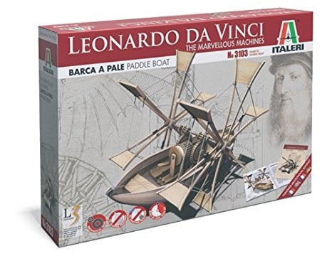 Italeri Leonardo Da Vinci Paddle Boat Plastic Model Kit Italeri PLASTIC MODELS