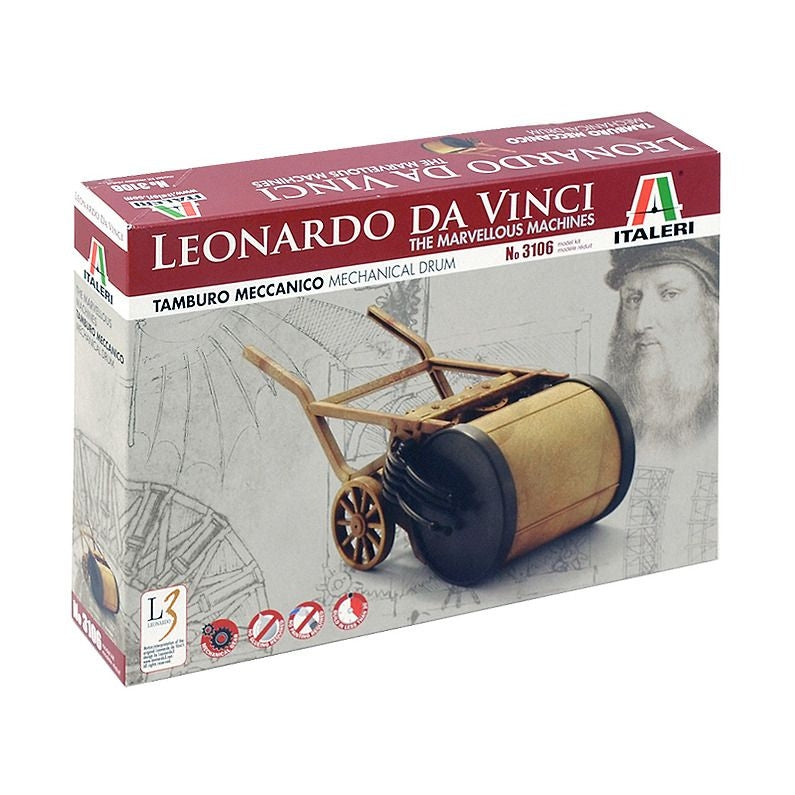 Italeri Leonardo Da Vinci Mechanical Drum Plastic Model Kit Italeri PLASTIC MODELS