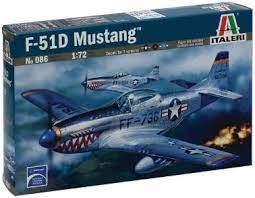 Italeri 0086S 1/72 F-51D Mustang Plastic Model Kit - Hobbytech Toys
