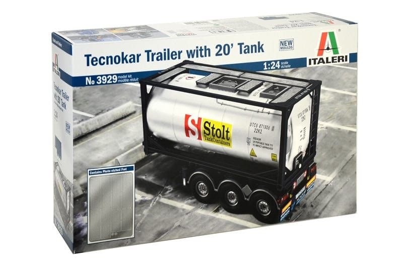 Italeri 1/24 Tecnokar 20Ft Tank Trailer Italeri PLASTIC MODELS