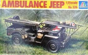 Italeri 1/35 Quarter Ton 4 X 4 Ambulance Jeep D Day Italeri PLASTIC MODELS