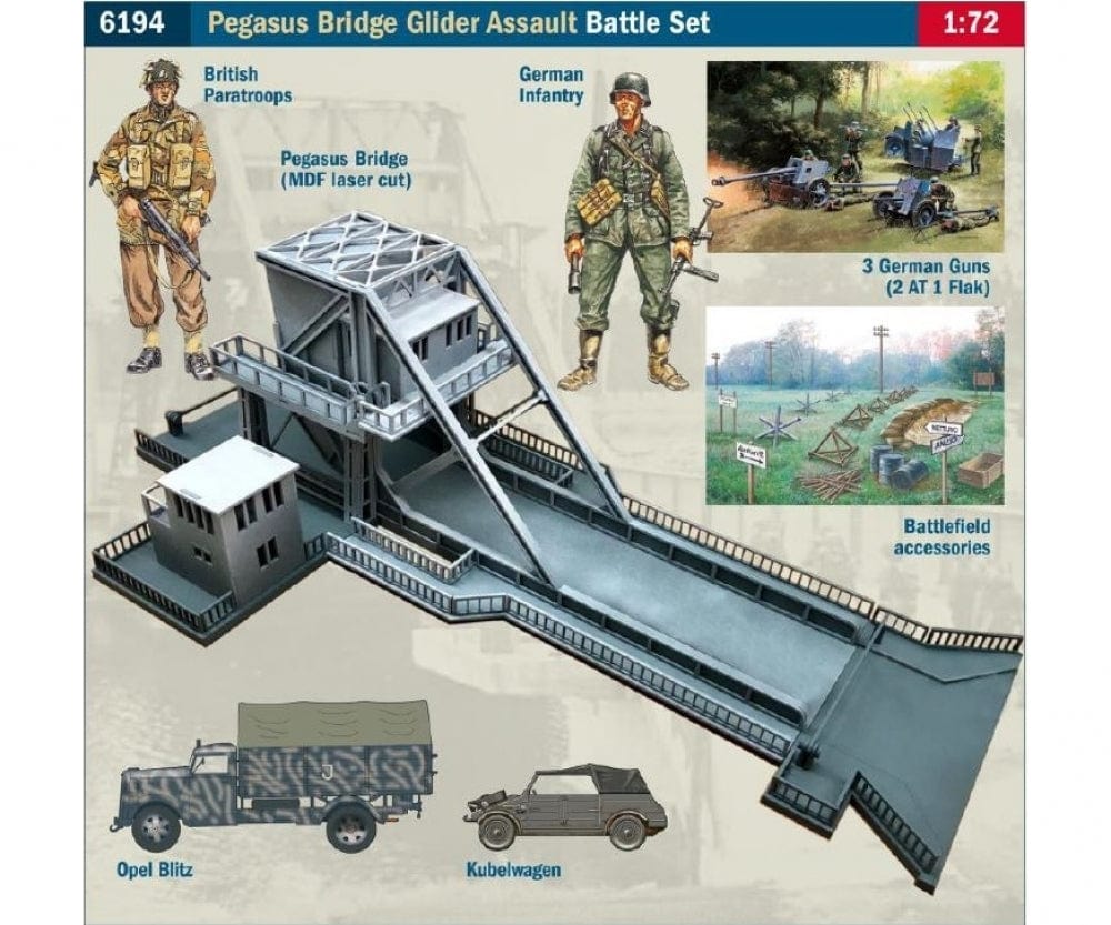 Italeri 1/72 Pegasus Bridge 75Th Anniversary Set Italeri PLASTIC MODELS