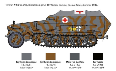 Italeri 1/72 Sd,Kfz 251/8 Ambulance Italeri PLASTIC MODELS