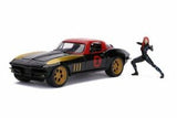 Jada 1/24 Avengers Black Widow and 1966 Chevy Corvette Jada DIE-CAST MODELS