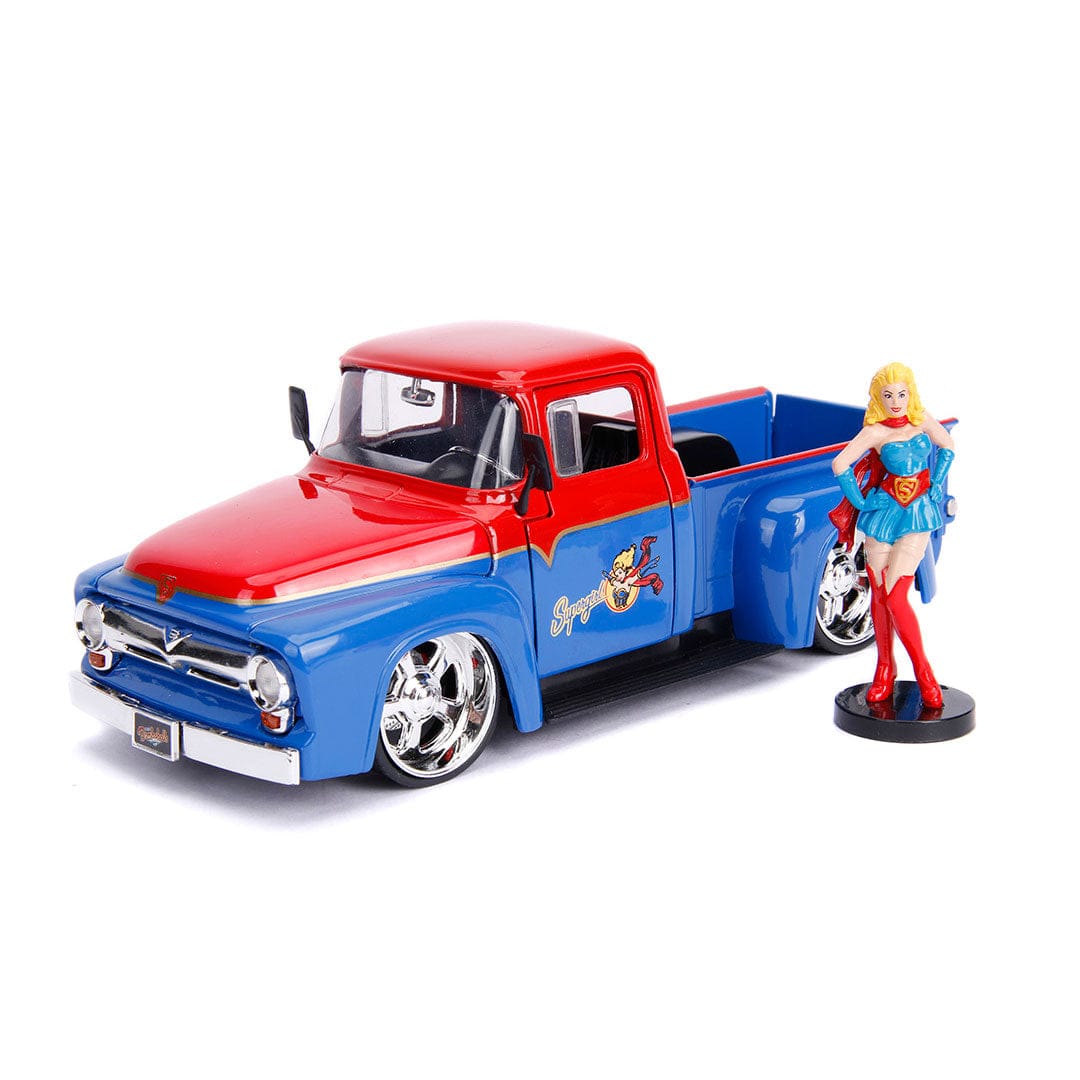 Jada 1/24 Supergirl With 1956 Ford F-100 Pickup Bombshells Movie Jada DIE-CAST MODELS