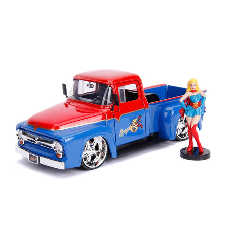 Jada 1/24 Supergirl With 1956 Ford F-100 Pickup Bombshells Movie Jada DIE-CAST MODELS