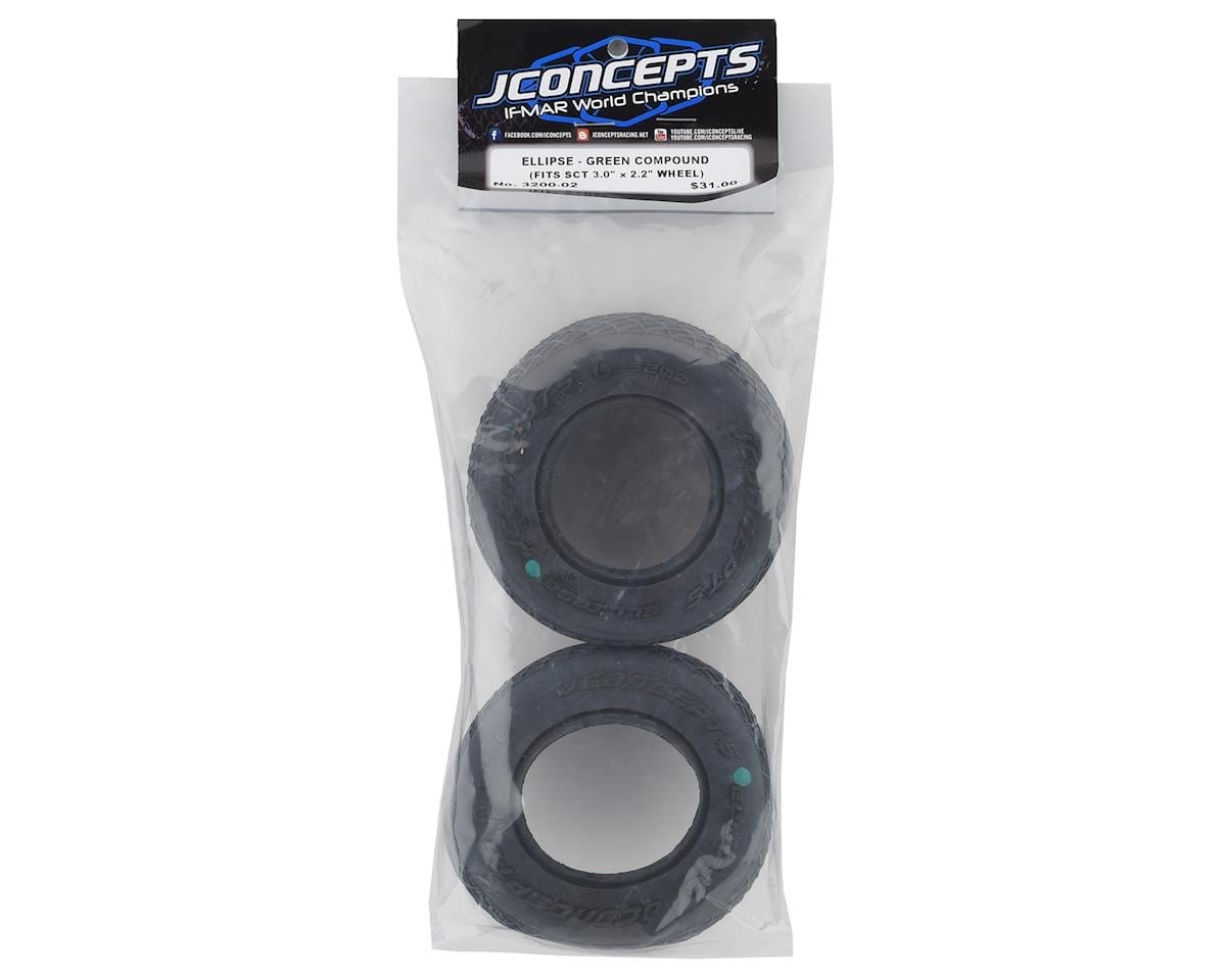 Jconcepts 3200-02 Ellipse -Green Compound -(Fits Sct 3.0 In X 2.2 In Wheel) (2) - Hobbytech Toys