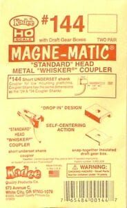 Kadee 144 HO Whisker Coupler, 1/4in Underset (2 Pr) Kadee TRAINS - HO/OO SCALE