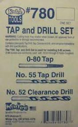 Kadee 780 Tap & Drill Set - 0-80 Tap, #52 & 55 Drills - Hobbytech Toys