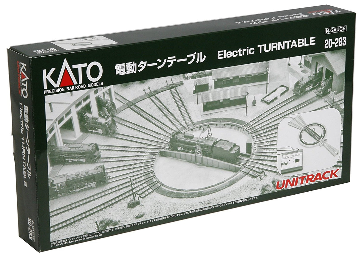 Kato N Electric Turntable - Unitrack - Kit - 8-9/16in 21.7cm Diameter x 1/2in Deep/Thick 1.2cm, 6-5/16in 16cm Bri Kato TRAINS - N SCALE