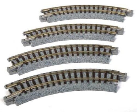 Kato N Compact Curve - Unitrack - Radius: 4-5/8"  11.7cm pkg(4) - Hobbytech Toys