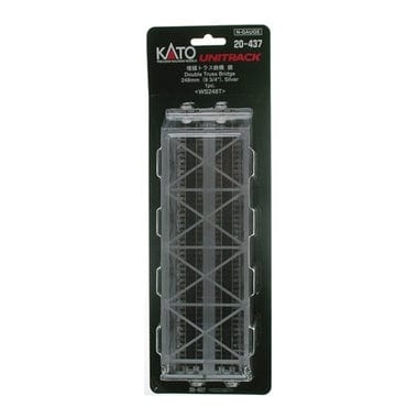 Kato N Double-Track Truss Bridge - 9-3/4in 24.8cm (silver) Kato TRAINS - N SCALE