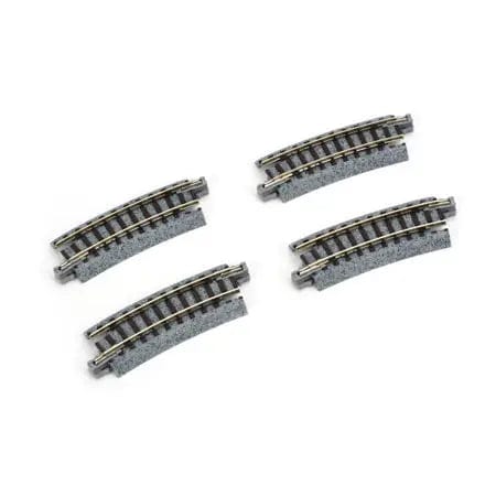 Kato Unitrack N Curved 8-9/16in 15Deg Radius Track (4) Kato TRAINS - N SCALE