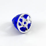 Kuza 3In 75mm Cnc Backplate Spinner Blue Kuza RC PLANES - PARTS